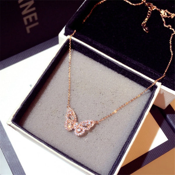 Butterfly CZ Necklace