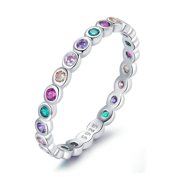 Colorful Rainbow Zircon Rings