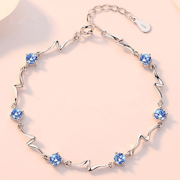 Delicate Sterling Silver CZ Bracelets