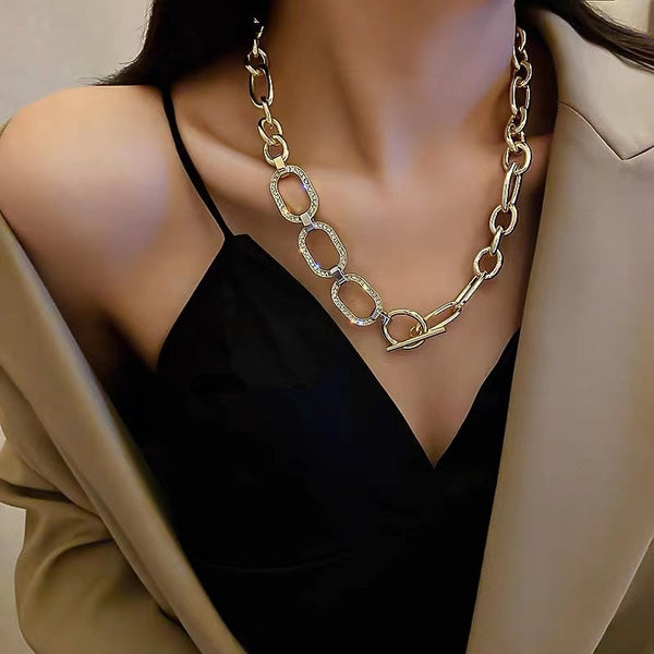 Exaggeration Metal Chunky Chain Necklace