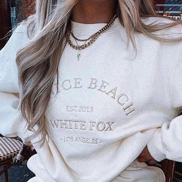 American Oversized Embroidery Sweatshirt