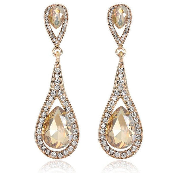 Chandelier Crystal Long Earrings