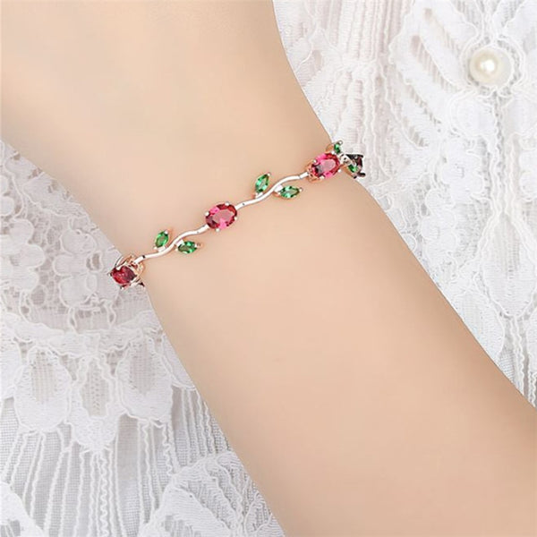 Crystal Rose Flower Bracelets