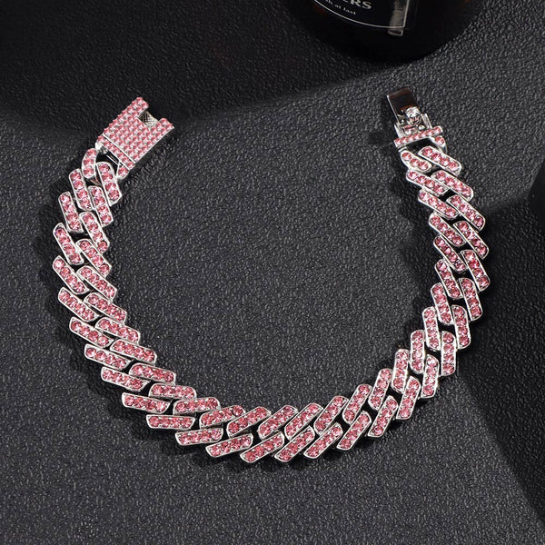 Rhinestone Cuban Metal Anklet Bracelets