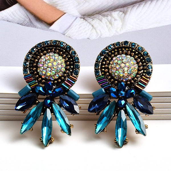 Colorful Bold Crystal Earrings