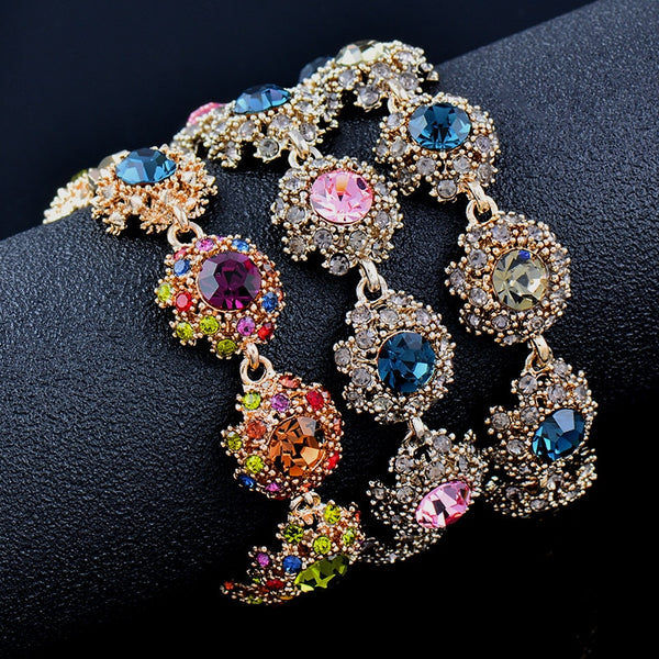 Vintage CZ Flower Bracelets