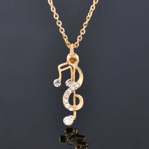 Multi Music Notes Pendant Necklace