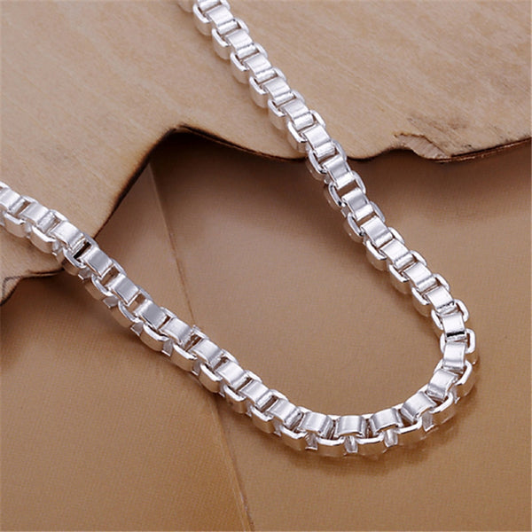 Box Chain Bracelet Necklace Sets