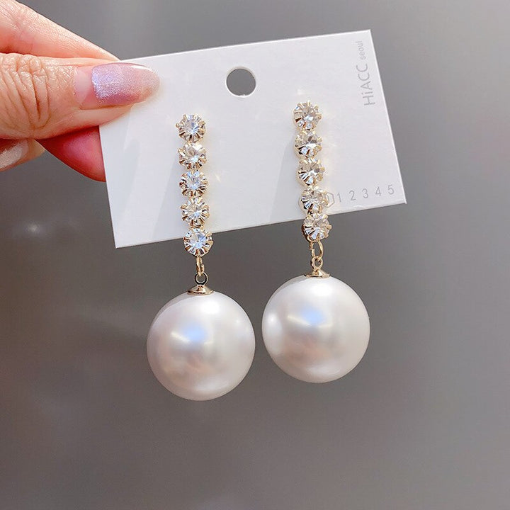 Big Pearl Dangle Earrings