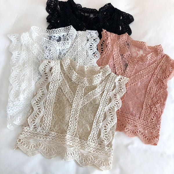 Lace Hollow Out Crop Tops