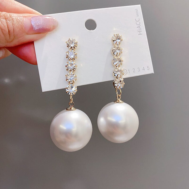 Big Pearl Dangle Earrings