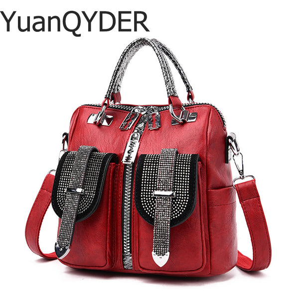 Diamond Studded Small Front Facing Backpacks