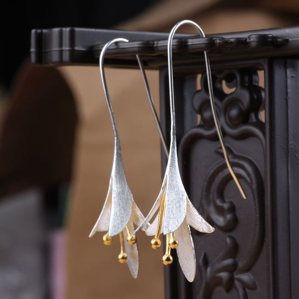 Long Flower Earrings