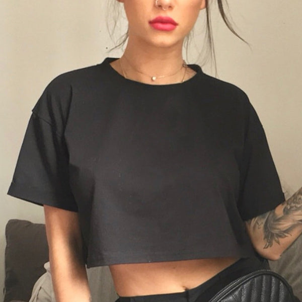 Simple Crop Top T-Shirts