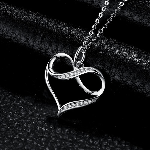 Infinity Love Knot Heart Pendant