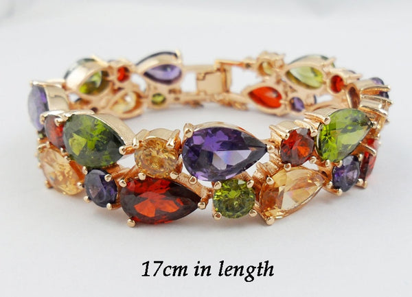 Mona Lisa Multicolor Cluster CZ Bracelets