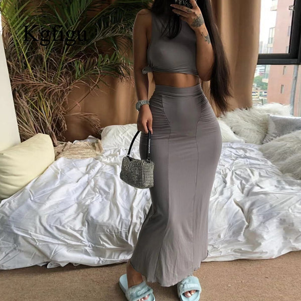 Casual Skirt Two Piece Set