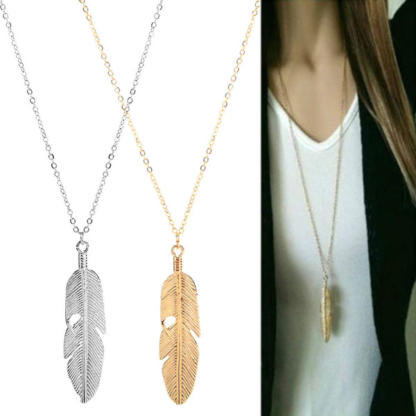 Feather Pendant Necklaces