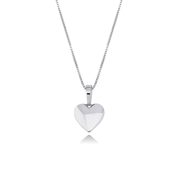 Iced CZ Heart Pendant Necklace