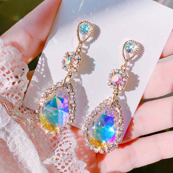 Elegant Waterdrop Crystal Earrings