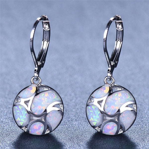 Modern MultiColor Fire Opal Earrings