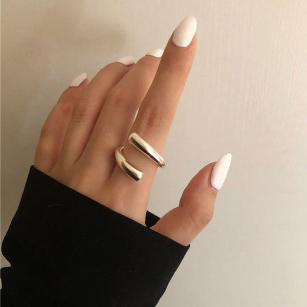 Bold Irregular Shape Stamp Rings