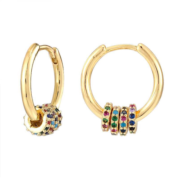 Colorful Round Ring Earrings