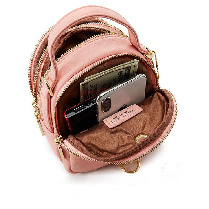 3 Layer Soft Leather Crossbody Bag