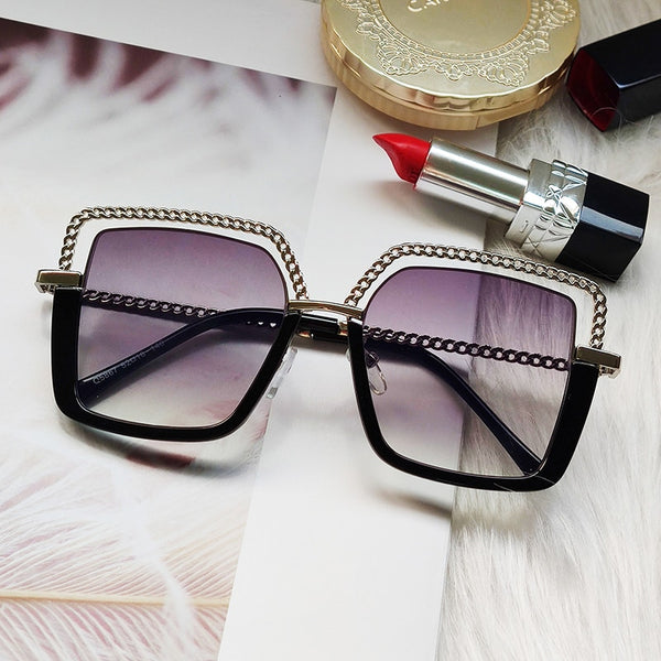 Luxury Square Chain Frame SunGlasses