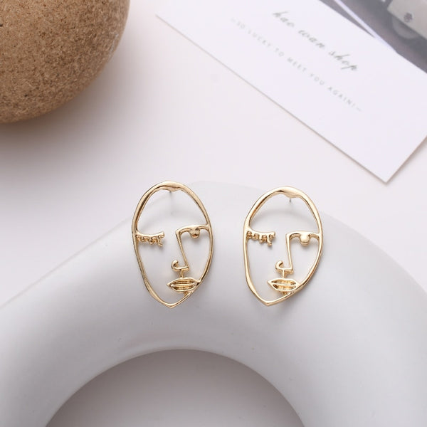 Creative Abstract Face Earrings