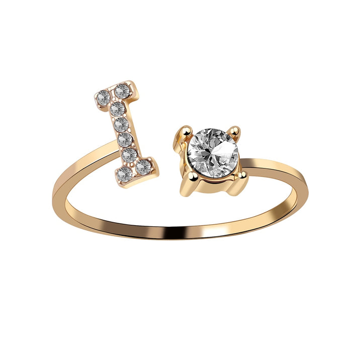 A-Z Alphabet Letters Adjustable Opening Rings