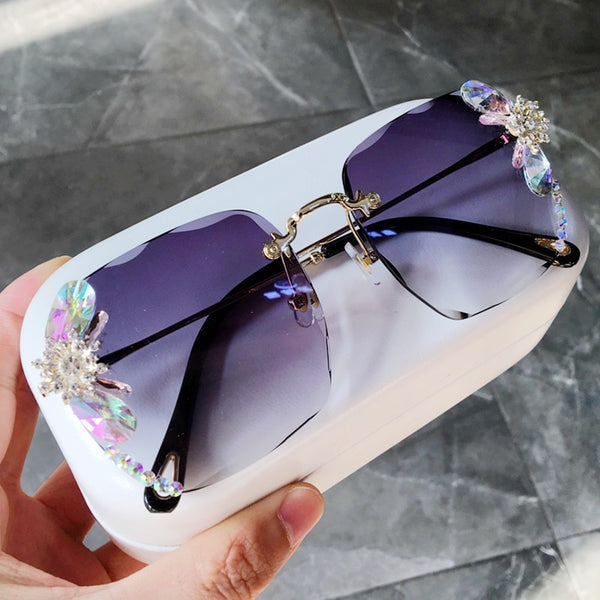 Sqaure Luxury Rhinestone Sunglasses