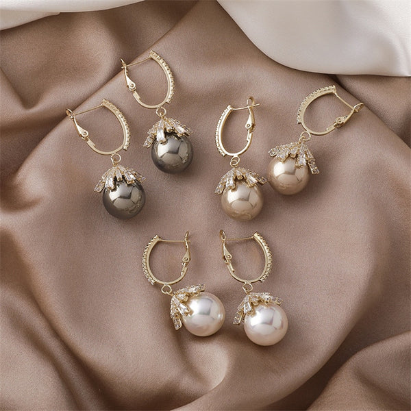 Temperament CZ Pearl Earrings