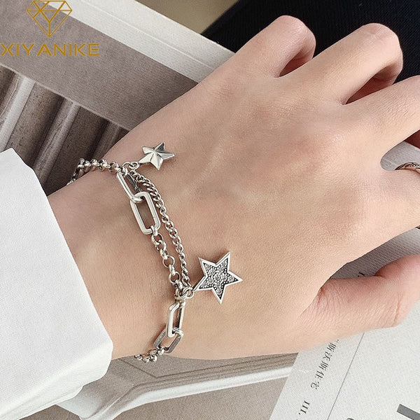 Silver Star Charm Bracelet