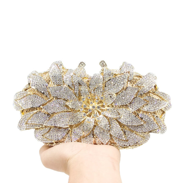 Crystal Evening Metal Clutch