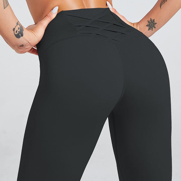 High waist Cross Leggings