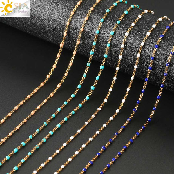 Gold Color Beaded Necklaces