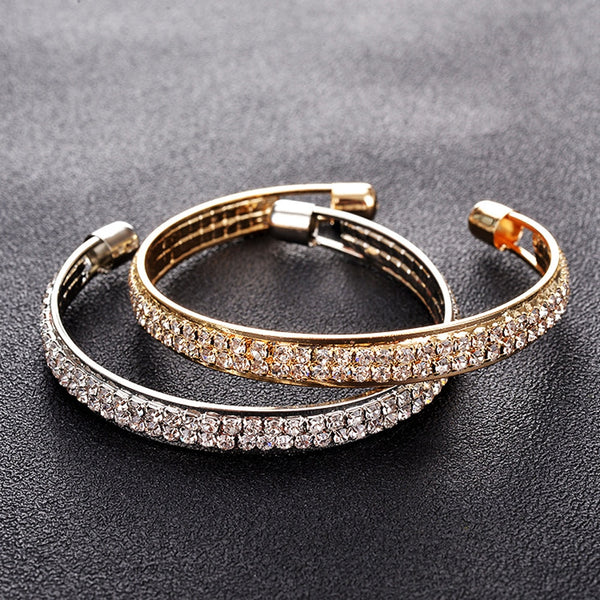 Crystal Cuff Bangle Bracelet