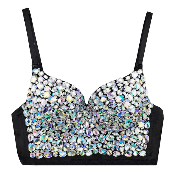 Rhinestones Corset  Crop Top