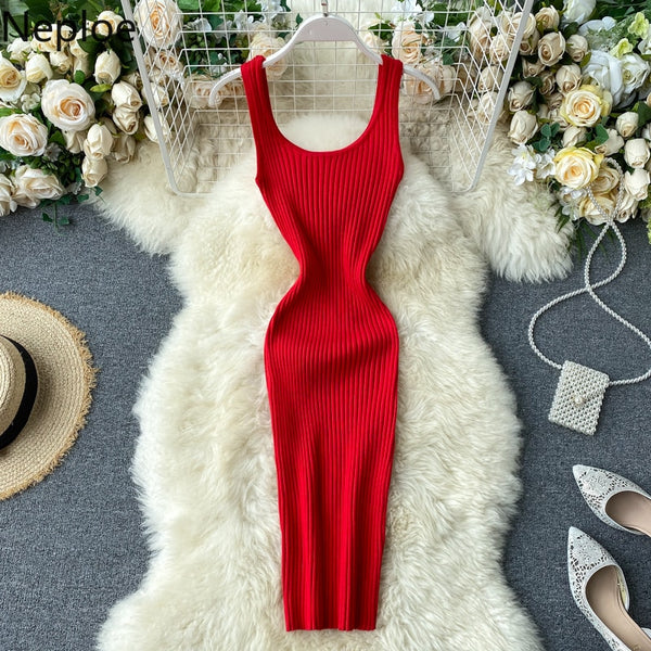 Sleeveless Knitted Dress