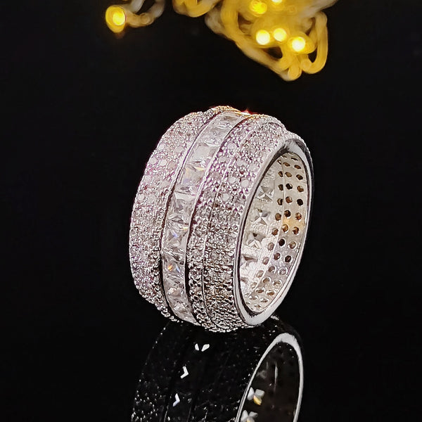 Luxury Big Wheel Eternity Band Rings