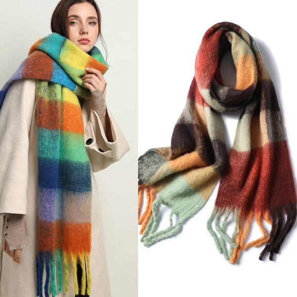 Multi Color Thick Warm Scarves