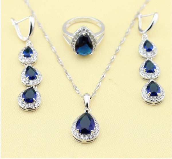 Quality Silver Flawless Necklace/Rings/Earrings/Bracelet Sets