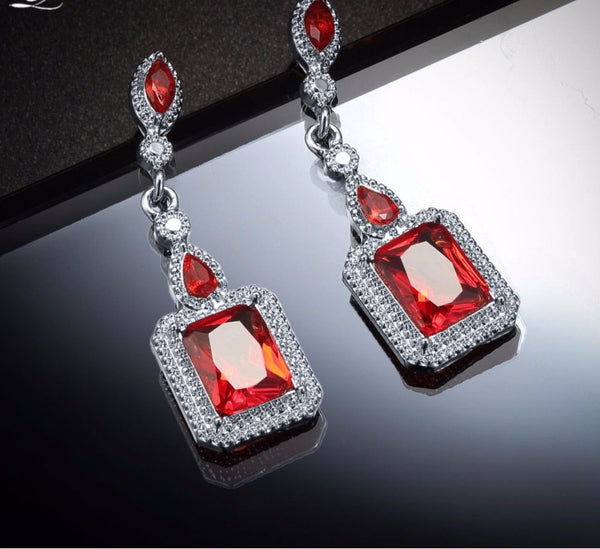 Geometric Crystal Earrings