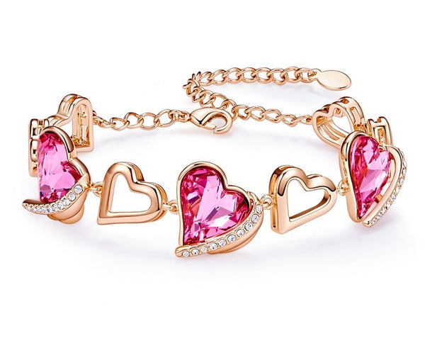 Delicate Heart Crystal Bracelets