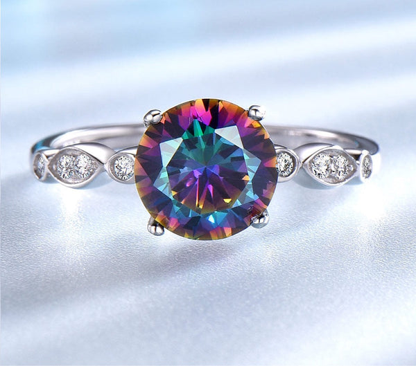 Rainbow Fire Mystic Topaz Rings